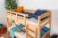 Massivholz Etagenbett für Kinder und Jugendliche | Matratzenmaß: 90 x 190 cm | Natur Lackiert | umbaubar in 2 Einzelbetten | Premium-Qualität | inkl. Rollroste Abbildung