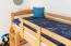 Massivholz Stockbett für Kinder und Jugendliche | Matratzenmaß: 90 x 200 cm | Natur Lackiert | umbaubar in 2 Einzelbetten | Premium-Qualität | inkl. Rollroste Abbildung