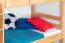 Massivholz Etagenbett für Kinder und Jugendliche | Matratzenmaß: 90 x 200 cm | Natur Lackiert | umbaubar in 2 Einzelbetten | Premium-Qualität | inkl. Rollroste Abbildung