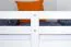 Stockbett 90 x 190 cm | Massivholz: Buche | Weiß Lackiert | umbaubar in zwei Einzelbetten | Premium-Qualität | inkl. Rollroste Abbildung