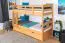 Funktions-Stockbett für Jungen und Mädchen 90 x 200 cm mit 2 Schubladen als Stauraum | Massivholz: Buche | Natur Lackiert | umbaubar in zwei Einzelbetten | Premium-Qualität | inkl. Rollroste Abbildung