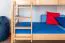 Massivholz Stockbett für Kinder und Jugendliche | Matratzenmaß: 90 x 200 cm | Natur Lackiert | umbaubar in 2 Einzelbetten | Premium-Qualität | inkl. Rollroste Abbildung