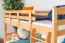Massivholz Etagenbett für Kinder und Jugendliche | Matratzenmaß: 90 x 190 cm | Natur Lackiert | umbaubar in 2 Einzelbetten | Premium-Qualität | inkl. Rollroste Abbildung