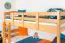 Massivholz Stockbett für Kinder und Jugendliche | Matratzenmaß: 90 x 200 cm | Natur Lackiert | umbaubar in 2 Einzelbetten | Premium-Qualität | inkl. Rollroste Abbildung