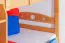 Jugendstockbett 90 x 200 cm + Bettkasten/Stauraum/Ausziehbett | Massivholz: Buche | Natur Lackiert | umbaubar/teilbar in 2 Einzelbetten | inkl. Rollroste Abbildung
