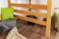 Jugendhochbett 120 x 190 cm | Massivholz: Buche | Natur Lackiert | umbaubar in Einzelbett | Premium-Qualität | inkl. Rollrost Abbildung