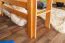 Jugendhochbett 120 x 190 cm | Massivholz: Buche | Natur Lackiert | umbaubar in Einzelbett | Premium-Qualität | inkl. Rollrost Abbildung