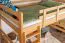 Jugendhochbett 120 x 190 cm | Massivholz: Buche | Natur Lackiert | umbaubar in Einzelbett | Premium-Qualität | inkl. Rollrost Abbildung