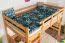 Jugendhochbett 120 x 190 cm | Massivholz: Buche | Natur Lackiert | umbaubar in Einzelbett | Premium-Qualität | inkl. Rollrost Abbildung