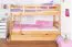 Jugendstockbett 90 x 200 cm + Bettkasten/Stauraum/Ausziehbett | Massivholz: Buche | Natur Lackiert | umbaubar/teilbar in 2 Einzelbetten | inkl. Rollroste Abbildung