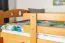Jugendetagenbett 90 x 190 cm | Massivholz: Buche | Natur Lackiert | umbaubar in 2 Einzelbetten | Premium-Qualität | inkl. Rollroste Abbildung