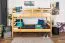 Jugendetagenbett 90 x 190 cm | Massivholz: Buche | Natur Lackiert | umbaubar in 2 Einzelbetten | Premium-Qualität | inkl. Rollroste Abbildung