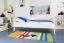 Bettrahmen für Kinder / Kinderzimmer-Bett 90 x 200 cm | Massivholz: Buche | Weiß Lackiert | besonders hohe Qualität Abbildung