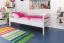 Bettrahmen für Kinder / Kinderzimmer-Bett 90 x 200 cm | Massivholz: Buche | Weiß Lackiert | besonders hohe Qualität Abbildung