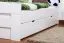 90 x 200 cm Kinderbett | inkl. Stauraum / 2 Schubladen | Massivholz: Buche | Weiß Lackiert | inkl. Lattenrost Abbildung