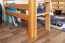 Kinder-Hochbett 120 x 190 cm (umbaubar) | Massivholz: Buche | Natur Lackiert | umbaubar in Einzelbett | Premium-Qualität | inkl. Rollrost Abbildung