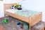 Bettrahmen für Kinder / Kinderbett 90 x 200 cm | Massivholz: Buche | Natur Lackiert Abbildung