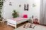 Bettrahmen für Kinder / Kinderbett 90 x 200 cm | Massivholz: Buche | Weiß Lackiert Abbildung