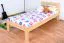 Kinderbett 90 x 200 cm | Massivholz: Kiefer | Natur Lackiert Abbildung