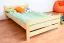 Kinderbett 120 x 200 cm | Massivholz: Kiefer | Natur Lackiert Abbildung