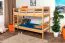Stockbett für Jugendliche 90 x 190 cm | Massivholz: Buche | Natur Lackiert | umbaubar in 2 Einzelbetten | inkl. Rollroste Abbildung