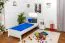 Bettrahmen für Kinder / Kinderbett 90 x 200 cm | Massivholz: Kiefer | Weiß Lackiert Abbildung