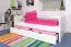 Bettrahmen für Kinder / Kinderbett 90 x 200 cm | Massivholz: Buche | Weiß Lackiert | inkl. 2 Schubladen und Lattenrost | besonders hohe Qualität Abbildung