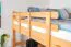 Hochbett für Kinder 160 x 200 cm | Massivholz: Buche | Natur Lackiert | umbaubar in Einzelbett | Premium-Qualität | inkl. Rollrost Abbildung
