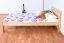 Kinderbett 90 x 200 cm | Massivholz: Kiefer | Natur Lackiert Abbildung