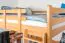 Hochbett für Kinder 160 x 200 cm | Massivholz: Buche | Natur Lackiert | umbaubar in Einzelbett | Premium-Qualität | inkl. Rollrost Abbildung