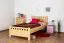Kinderbett 100 x 200 cm | Massivholz: Kiefer | Natur Lackiert Abbildung