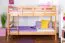 Stockbett für Jugendliche 90 x 200 cm | Massivholz: Buche | Natur Lackiert | umbaubar in 2 Einzelbetten | inkl. Rollroste Abbildung