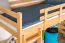 Hochbett für Kinder 90 x 190 cm | Massivholz: Buche | Natur Lackiert | umbaubar in Einzelbett | Premium-Qualität | inkl. Rollrost Abbildung