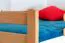 Hochbett für Kinder 120 x 200 cm | Massivholz: Buche | Natur Lackiert | umbaubar in Einzelbett | Premium-Qualität | inkl. Rollrost Abbildung