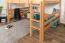 Hochbett für Kinder 160 x 200 cm | Massivholz: Buche | Natur Lackiert | umbaubar in Einzelbett | Premium-Qualität | inkl. Rollrost Abbildung