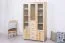 Kleiderschrank | 5 Drehtüren | 4 Schubladen | 12 Fächer | 121 cm breit | Massivholz | Farbe: Natur Abbildung
