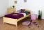 Kinderbett 100 x 200 cm | Massivholz: Kiefer | Natur Lackiert Abbildung
