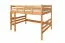 Hochbett für Kinder 140 x 200 cm | Massivholz: Buche | Natur Lackiert | umbaubar in Einzelbett | Premium-Qualität | inkl. Rollrost Abbildung