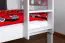 Etagenbett für Kinder 90 x 190 cm | Massivholz: Buche | Weiß Lackiert | umbaubar in 2 Einzelbetten | inkl. Rollroste Abbildung