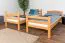 Etagenbett für Kinder 90 x 190 cm | Massivholz: Buche | Natur Lackiert | umbaubar in 2 Einzelbetten | inkl. Rollroste Abbildung