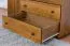 Kleiderschrank | 3 Drehtüren | 2 Schubladen | 5 Fächer | mit Kleiderstange | 135 cm breit | Massivholz | Farbe: Eiche Rustikal Abbildung