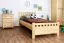 Kinderbett 100 x 200 cm | Massivholz: Kiefer | Natur Lackiert Abbildung