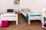 Etagenbett für Kinder 90 x 200 cm | Massivholz: Buche | Weiß Lackiert | umbaubar in 2 Einzelbetten | inkl. Rollroste Abbildung