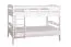 Etagenbett für Kinder 90 x 190 cm | Massivholz: Buche | Weiß Lackiert | umbaubar in 2 Einzelbetten | inkl. Rollroste Abbildung