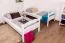 Etagenbett für Kinder 90 x 200 cm | Massivholz: Buche | Weiß Lackiert | umbaubar in 2 Einzelbetten | inkl. Rollroste Abbildung