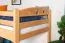 Stockbett für Jugendliche 90 x 190 cm | Massivholz: Buche | Natur Lackiert | umbaubar in 2 Einzelbetten | inkl. Rollroste Abbildung