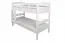 Etagenbett für Kinder 90 x 200 cm | Massivholz: Buche | Weiß Lackiert | umbaubar in 2 Einzelbetten | inkl. Rollroste Abbildung