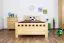 Kinderbett 100 x 200 cm | Massivholz: Kiefer | Natur Lackiert Abbildung