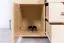 Kleiderschrank | 5 Drehtüren | 4 Schubladen | 12 Fächer | 121 cm breit | Massivholz | Farbe: Natur Abbildung