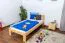 Kinderbett 90 x 200 cm | Massivholz: Kiefer | Natur Lackiert Abbildung